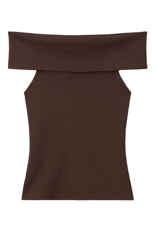 Top bustier maille - Chocolat