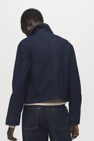 Veste denim poches - Bleu