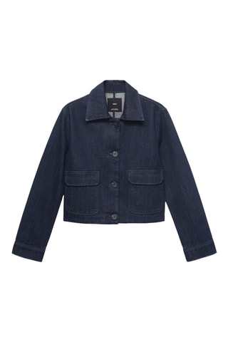 Veste denim poches - Bleu