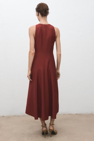 Robe évasé à godets - Orange