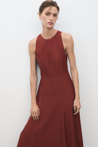 Robe évasé à godets - Orange