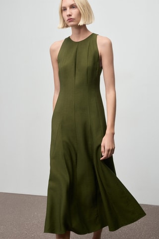 Robe évasé à godets - Kaki