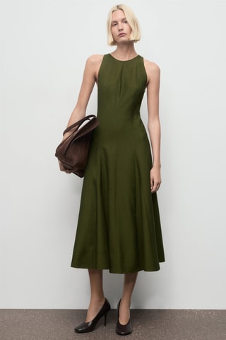 Robe évasé à godets - Kaki