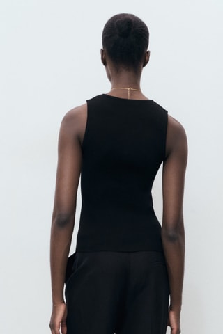 Top maille fine - Noir