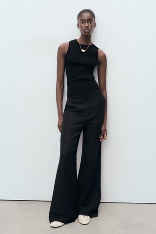 Top maille fine - Noir