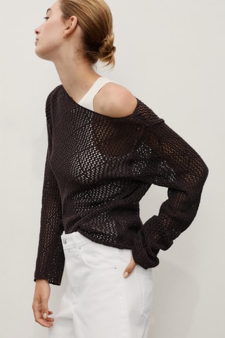 Short en jean droit taille haute - Blanc