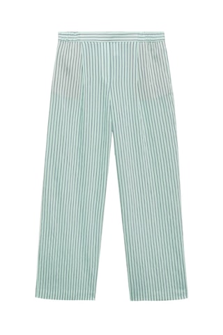 Pantalon fluide à rayures - Vert pastel