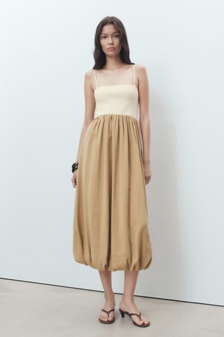 Robe combinée ballon - Marron