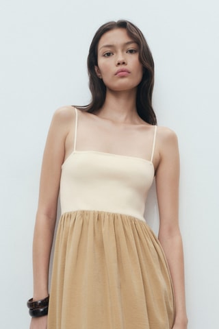 Robe combinée ballon - Marron