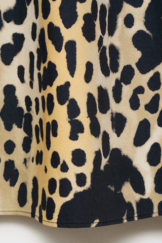 Jupe midi léopard - Noir