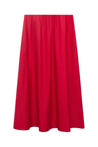 Jupe coton évasée - Rouge