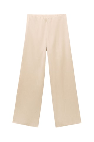 Pantalon plissé taille élastique - Ecru