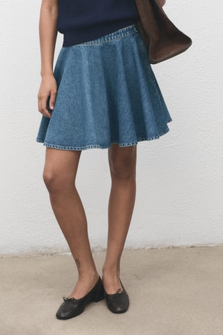 Jupe courte denim - Bleu