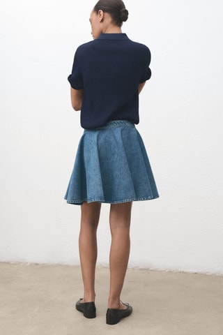 Jupe courte denim - Bleu