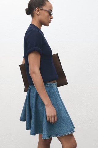 Jupe courte denim - Bleu