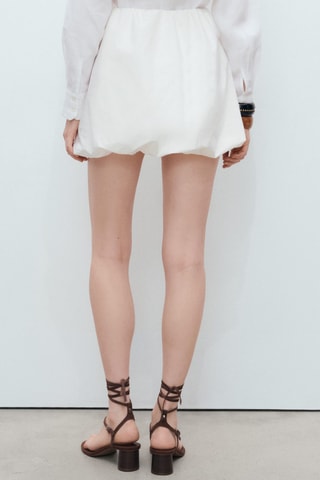 Jupe ballon brodée - Blanc