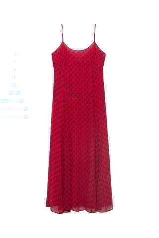 Robe gaze à imprimé floral - Rouge