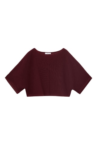 Pull-over maille fine oversize - Bordeaux
