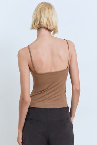 Top à fines bretelles - Marron