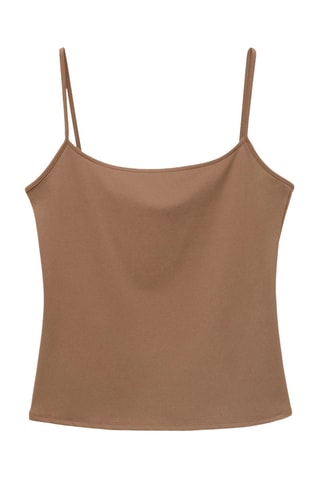 Top à fines bretelles - Marron