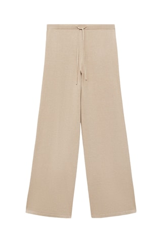 Pantalon droit maille - Gris clair