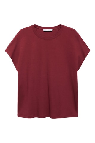 T-shirt coton col rond - Bordeaux