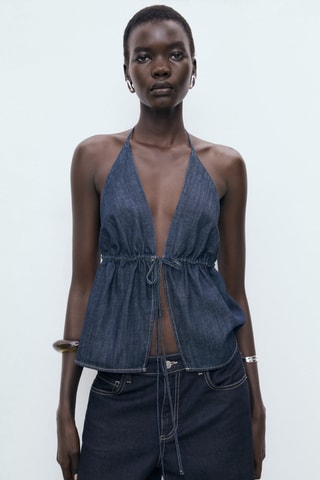 Jean wideleg taille basse - Bleu