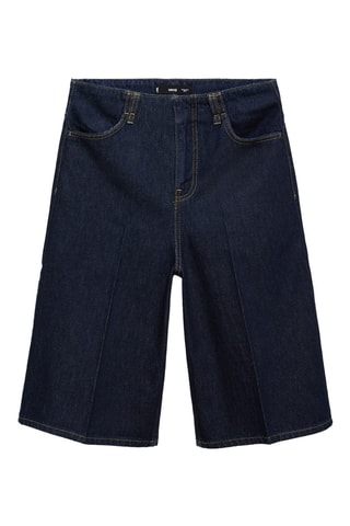 Bermuda jort denim taille normale - Bleu