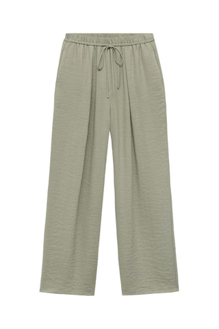 Pantalon droit texturé - Vert d'eau