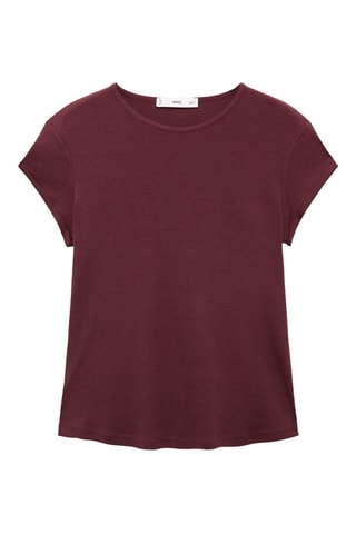 T-shirt coton manches courtes - Bordeaux