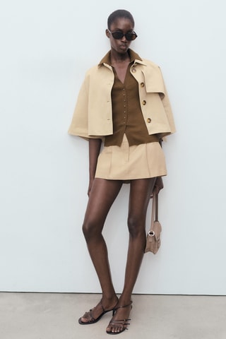 Pull maille côtelée col classique - Chocolat