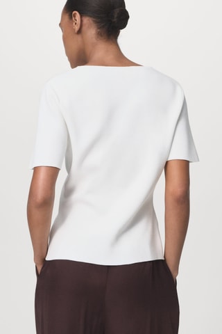 Cardigan maille boutons bijoux - Blanc