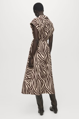 Robe chemisier imprimée - Noir