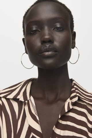 Robe chemisier imprimée - Noir