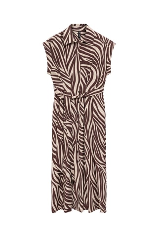 Robe chemisier imprimée - Noir