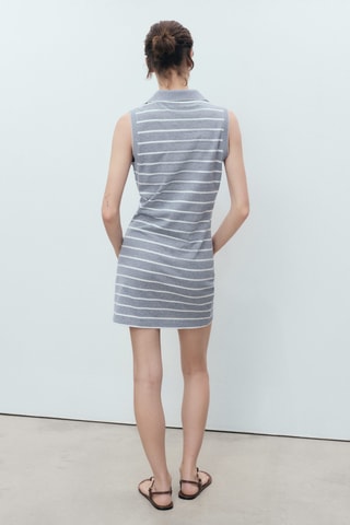 Robe à bretelles style polo - Bleu