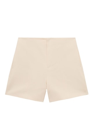 Short droit taille haute - Ecru