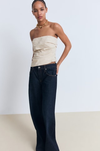 Haut bustier asymétrique - Ecru