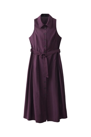 Robe chemisier ceinture - Violet
