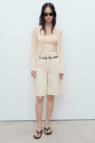 Top maille fine - Ecru