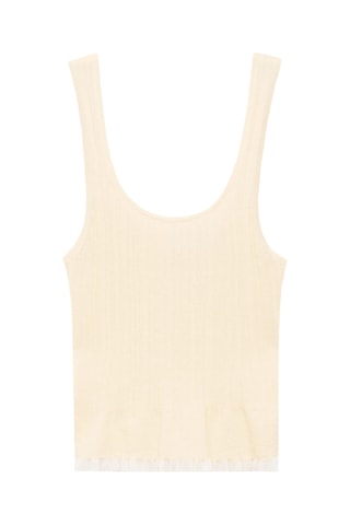 Top maille fine - Ecru