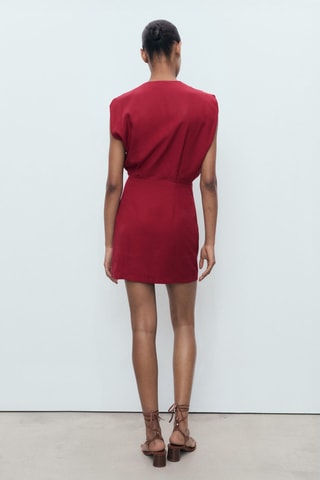 Robe lyocell croisée - Grenat