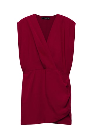 Robe lyocell croisée - Grenat