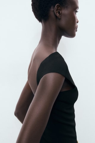 Top ouverture au dos - Noir