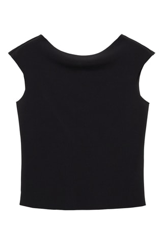 Top ouverture au dos - Noir