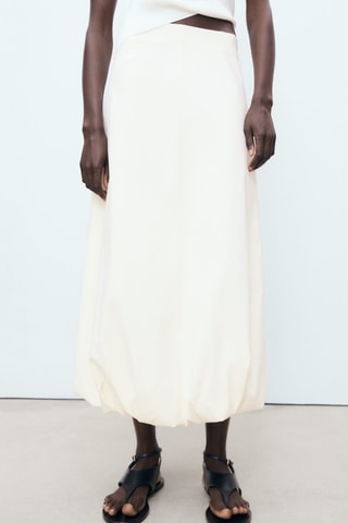 Jupe longue ballon - Ecru