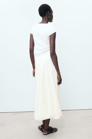 Jupe longue ballon - Ecru