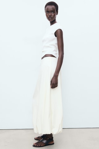 Jupe longue ballon - Ecru