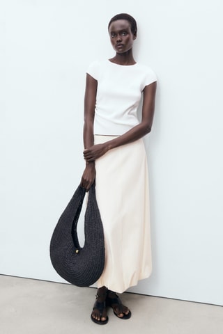 Jupe longue ballon - Ecru
