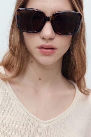 Pull-over maille col en V - Blanc